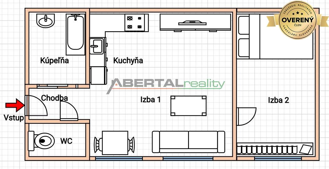 Predaj. 2i byt, Mariánska , Staré mesto, Bratislava, pôdorys.jpg