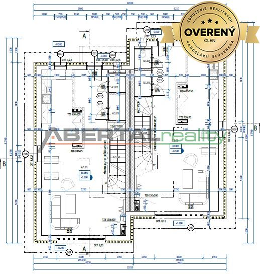 predaj, rodinný dom, dvojdom, 115 m2 Juhásov Dvor, Chorvátsky Grob - čierna voda, 3x parking, záhrada, pôdorys 1. NP.jpg
